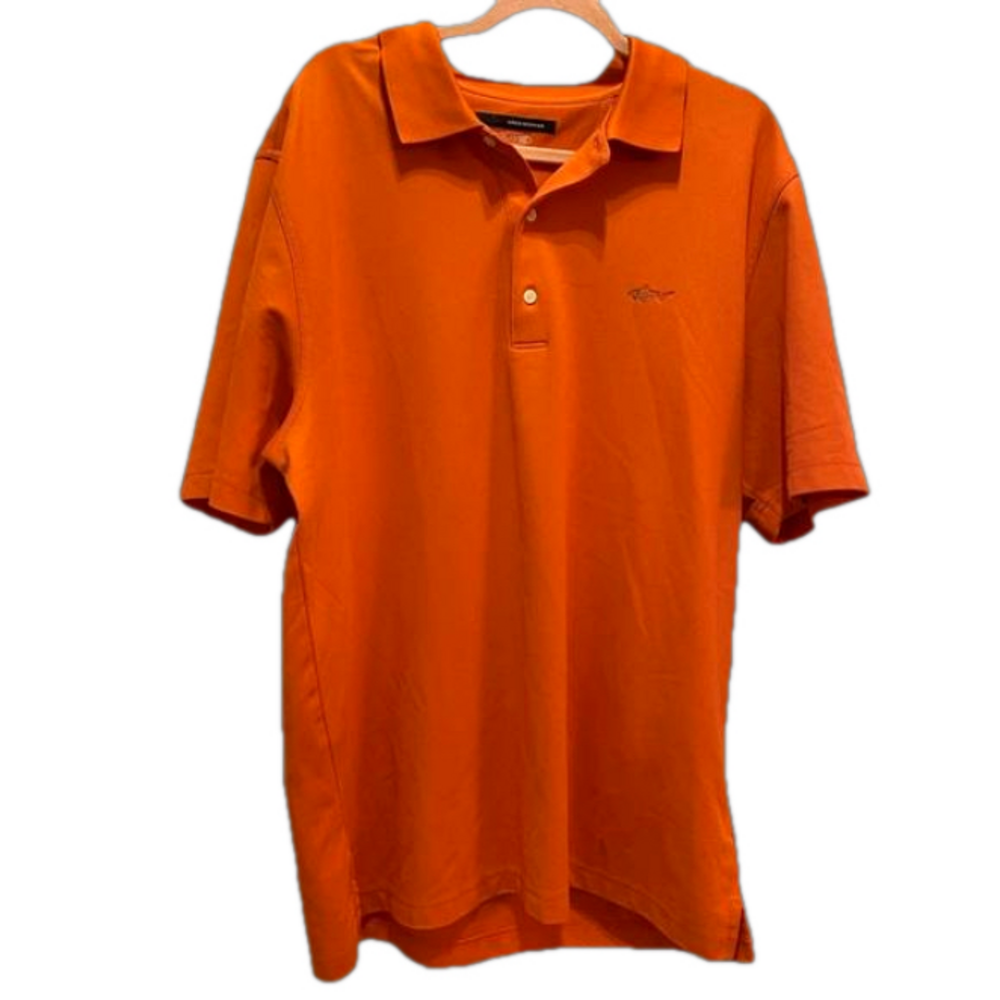 Greg Norman Play Dry Men's XL Orange Short Sleeve Golf Polo Shirt